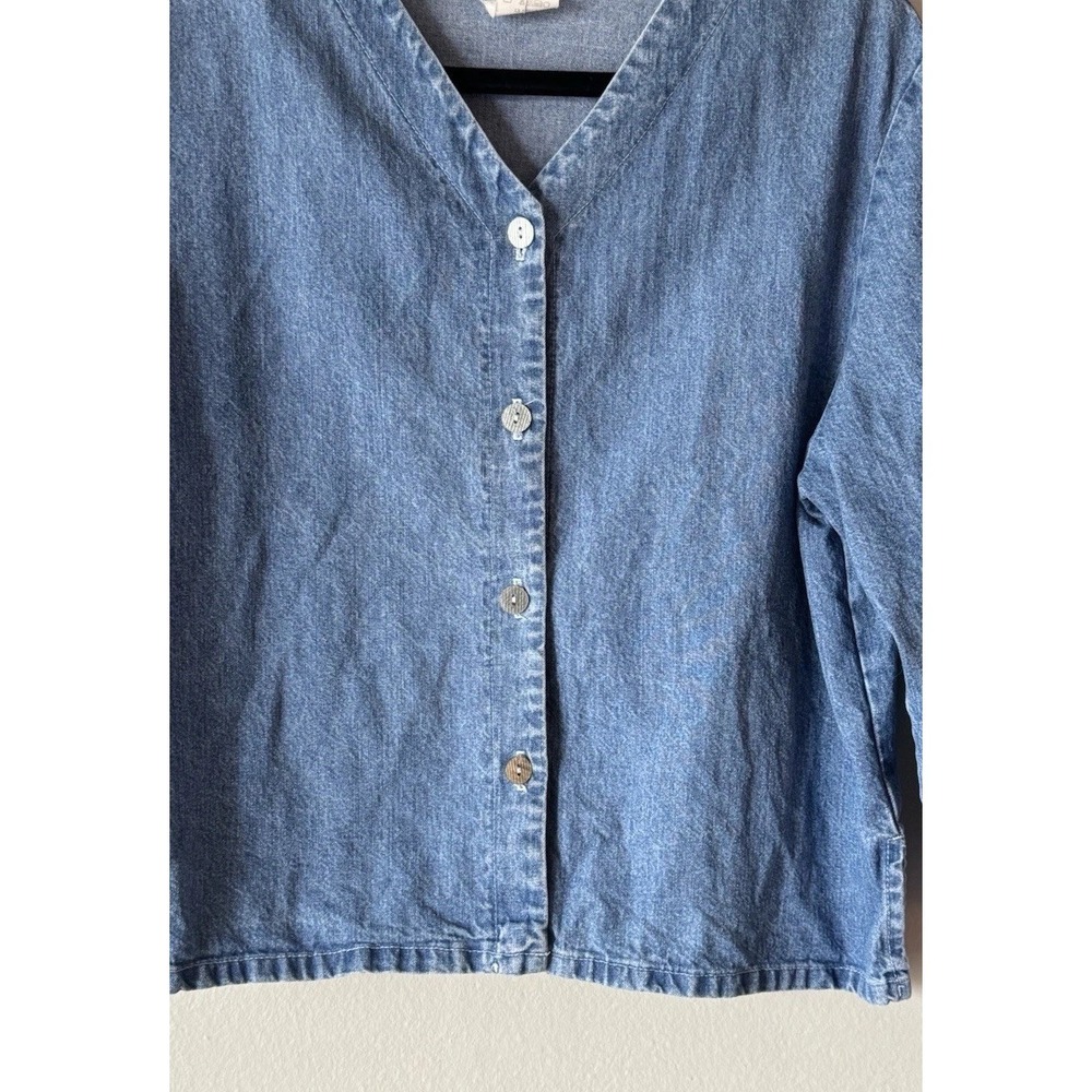 Vintage BTB Better Than Basic Button Front Denim … - image 3